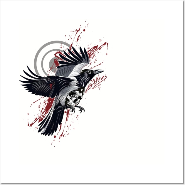 Bloody raven Wall Art by Eve Atoms Apple